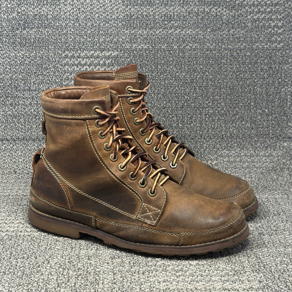 Timberland Earthkeepers 15551 Boots Men's 9 US Brown Leather 6" Inch Moc Toe